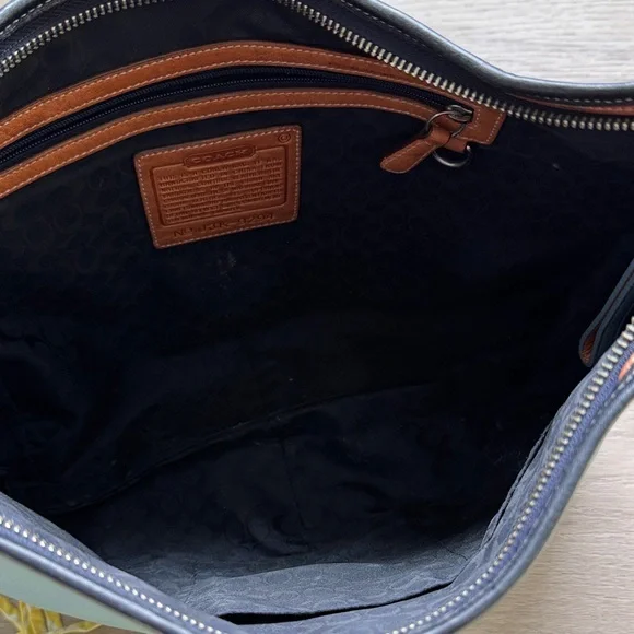 Coach Blue Hobo Shoulder Bag - Picture 2 of 7